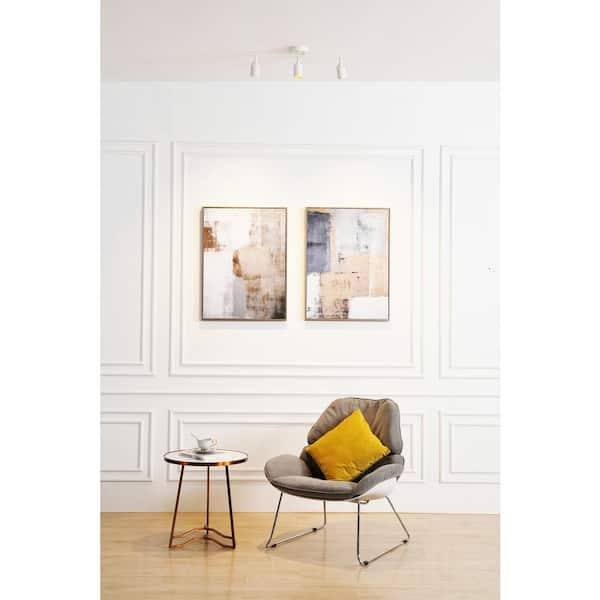 Shura 24 in. 3-Light Matte White Integrated LED Flush Mount Ceiling Light with Rotatable Heads, 3000K, 1470 Lumens