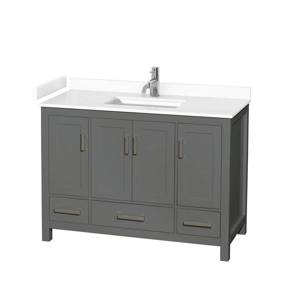 Wyndham Collection Sheffield 48 in. W x 22 in. D Single Bath Vanity in ...