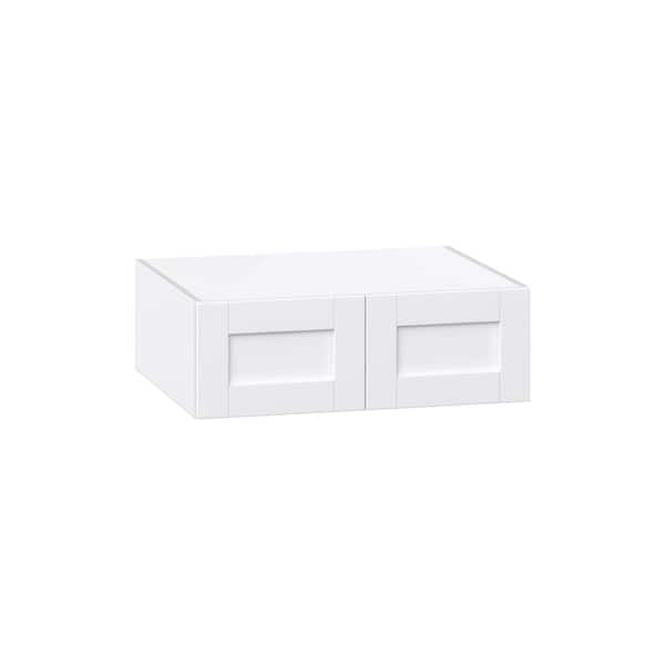 Milton 30 in. W x 24 in. D x 10 in. H Assembled Shaker Wall Bridge Kitchen Cabinet in Bright White