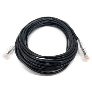 25 ft. CAT 6A 10 Gbps UTP 28 AWG Ultra Slim Ethernet Cable, Black