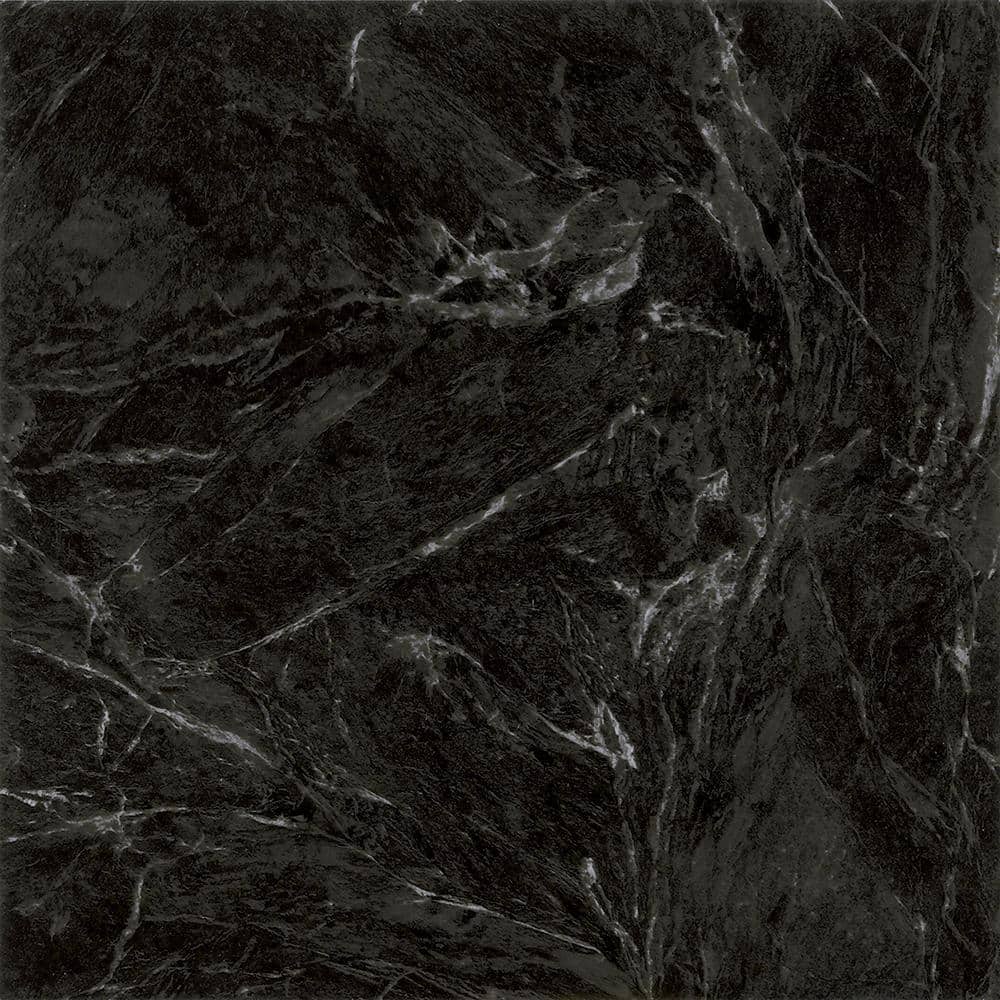 TrafficMaster Take Home Sample - Black Marble Peel and Stick Water ...
