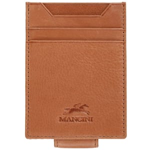 Bellagio Collection Cognac Leather Magnetic RFID Money Clip