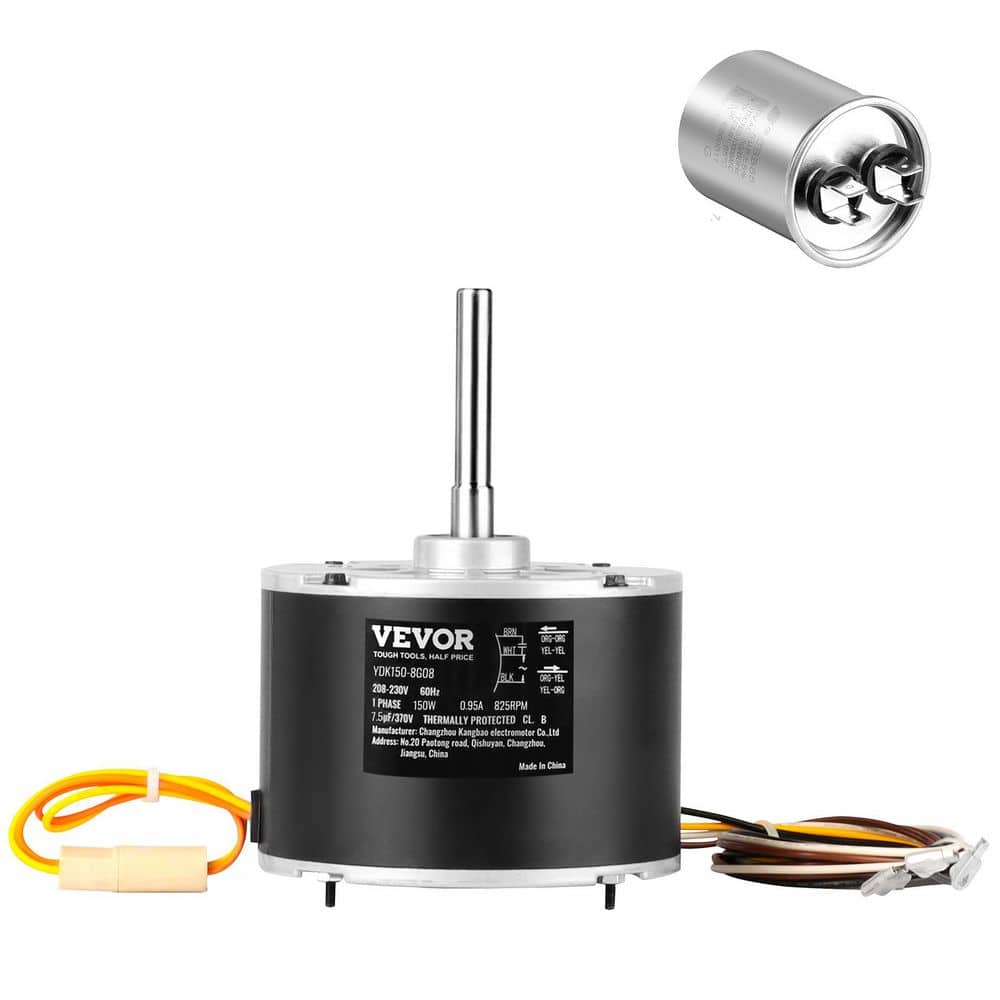 Condenser Fan Motor 1/5 HP 825 RPM Condenser Motor Reversible Rotating 208V-230V 150W Explosion-proof CBB65 7.5F price history on PriceWatchPro