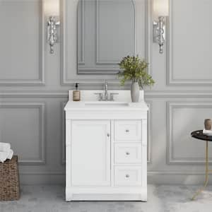 Naples 30 in. W x 21.63 in. D x 34 in. H Bath Vanity Cabinet without Top in White