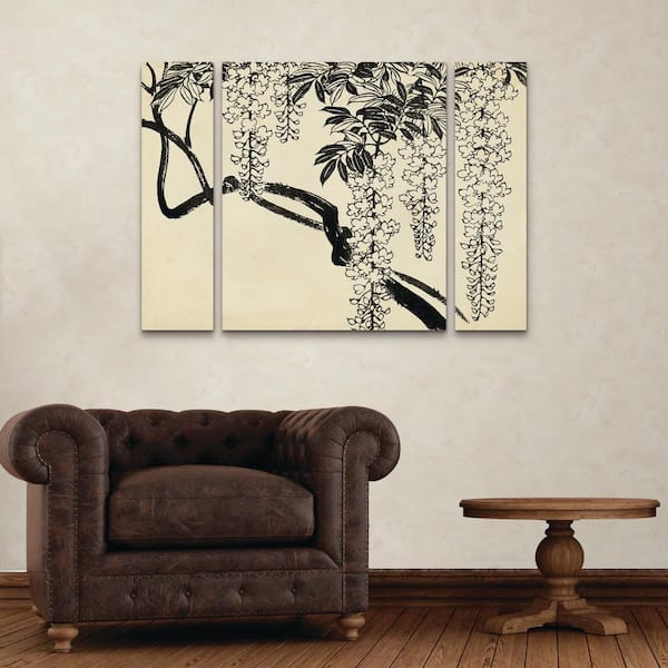 Trademark Fine Art Unknown Japanese Wisteria I B 3-Piece Panel Set