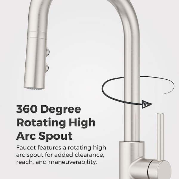 Pfister Zanna Pull Down Sprayer Kitchen Faucet with Deckplate and