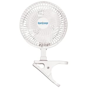 Classic 6 in. 2 Speed in White Clip Fan, Adjustable Tilt and Operation