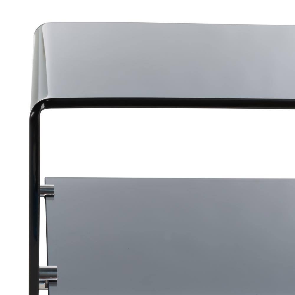 Dash Clear and Gray Glass Hallway Table with Storage Shelf