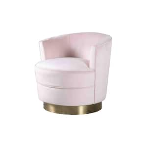 Midori Velour Pink Modern Swivel Accent Chair