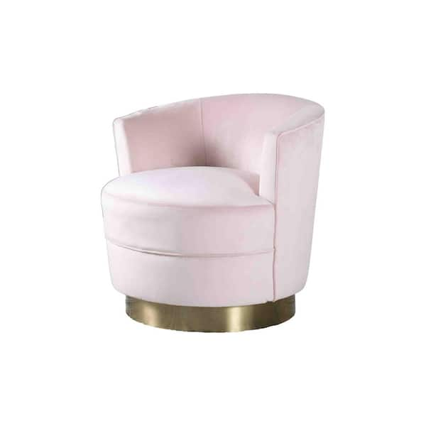 pink swivel accent chair