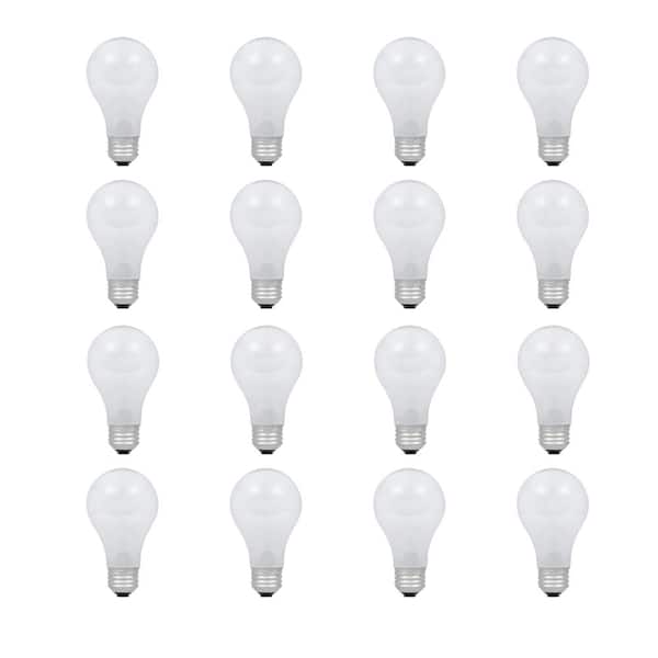 EcoSmart 60-Watt Equivalent A19 Dimmable Eco-Incandescent Light Bulb Soft White (16-Pack)
