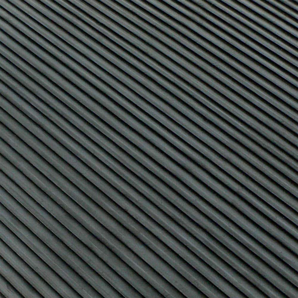 Ramp-Cleat Black Rubber Non-Slip Outdoor Mat 48" x 36"
