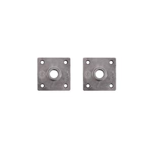1/2 in. Black Iron Square Flange (2-Pack)