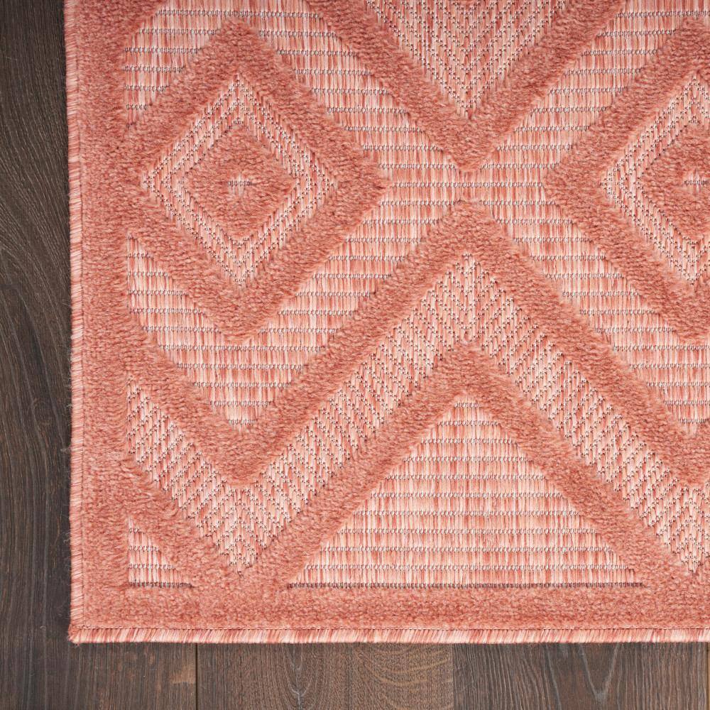 Coral Diamond Delight 6' x 9' Flatwoven Synthetic Area Rug
