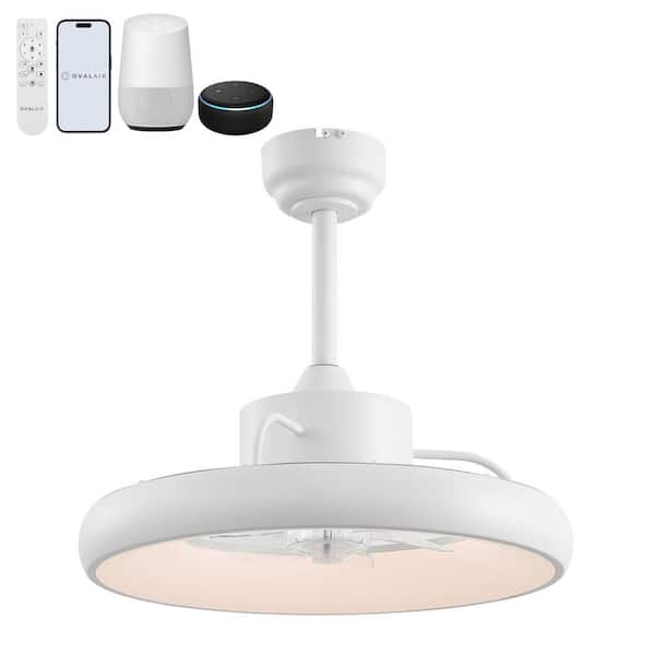 Loren 20 in. Indoor 6-Speed Metal Mobile-App/Remote-Controlled Dimmable Smart Integrated LED White Ceiling Fan