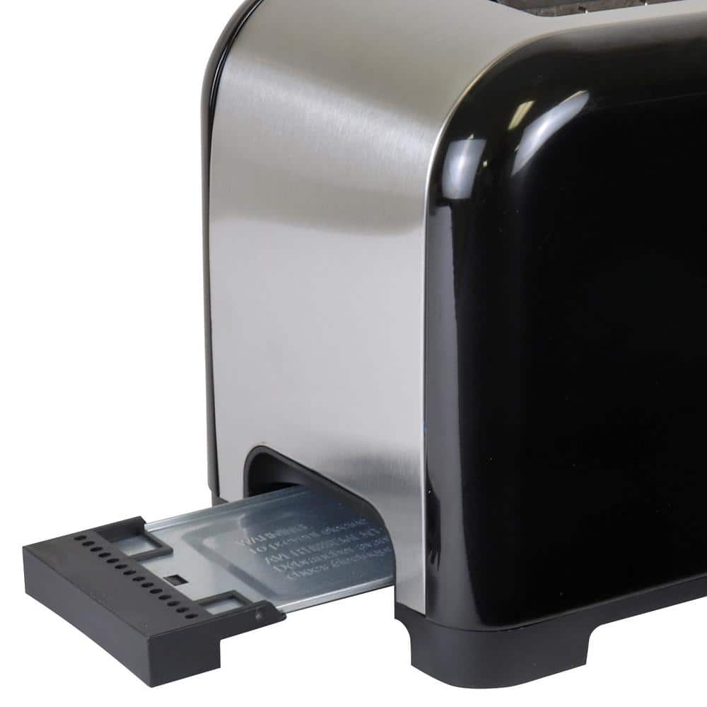 Kenmore Black Stainless Steel 2-Slice Wide Slot Toaster