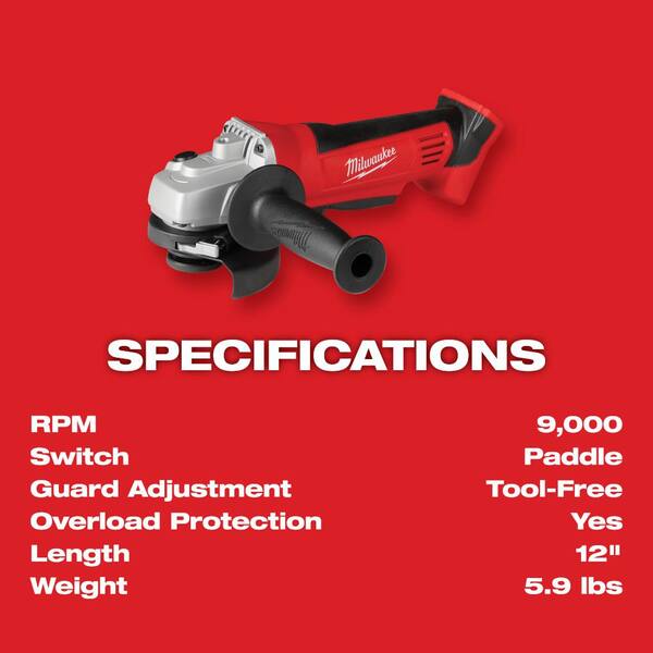 Battery Charger & Bag NEW Milwaukee M18 Cordless 4-1/2" Cutoff Grinder 2680-20 