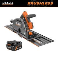 RIDGID 18V Brushless Cordless Track Saw w 6Ah Battery