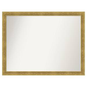 Angled Gold 39.25 in. x 30.25 in. Custom Non-Beveled Matte Wood Framed Bathroom Vanity Wall Mirror