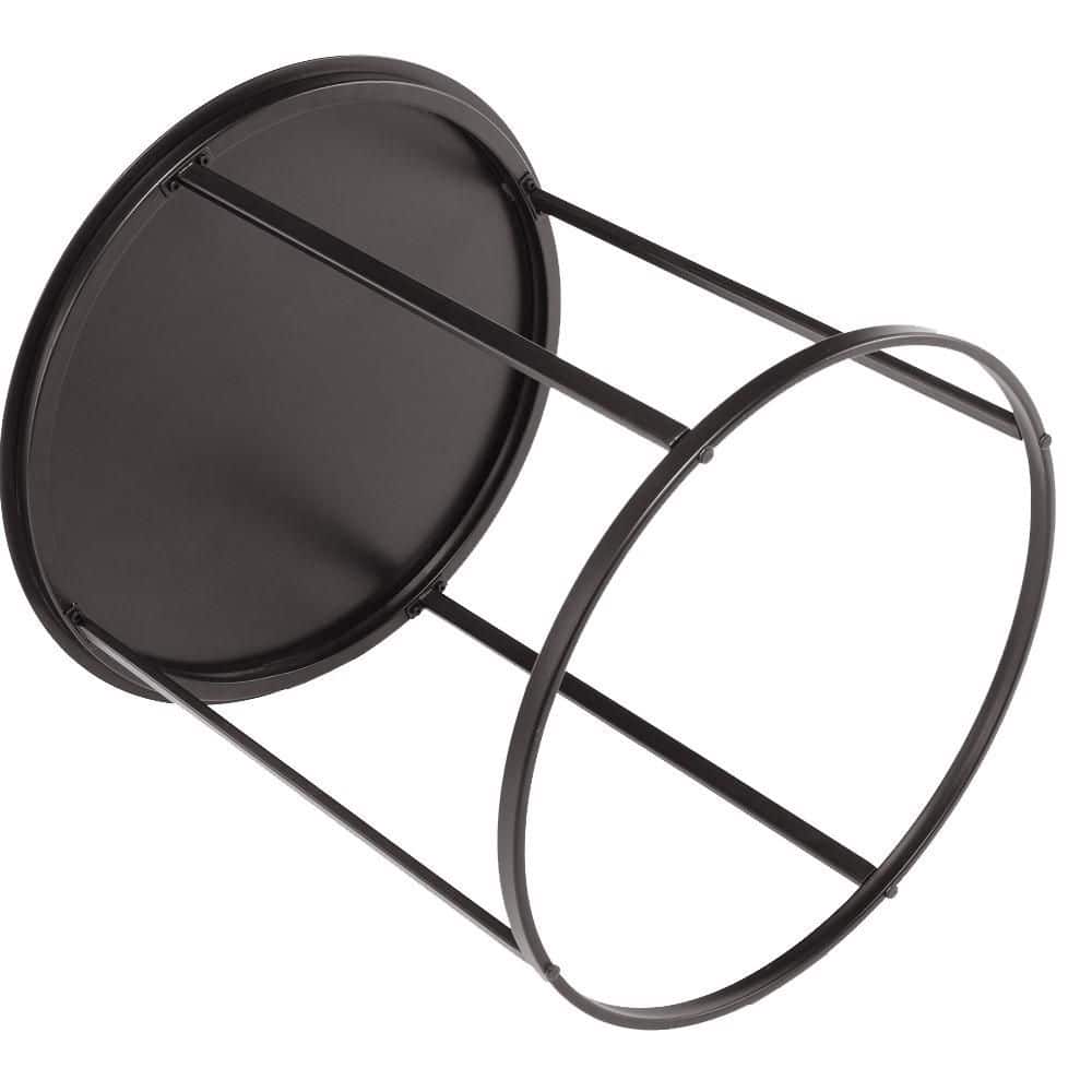 Landon 24 in. Black Round Metal End Table - thumbnail 6