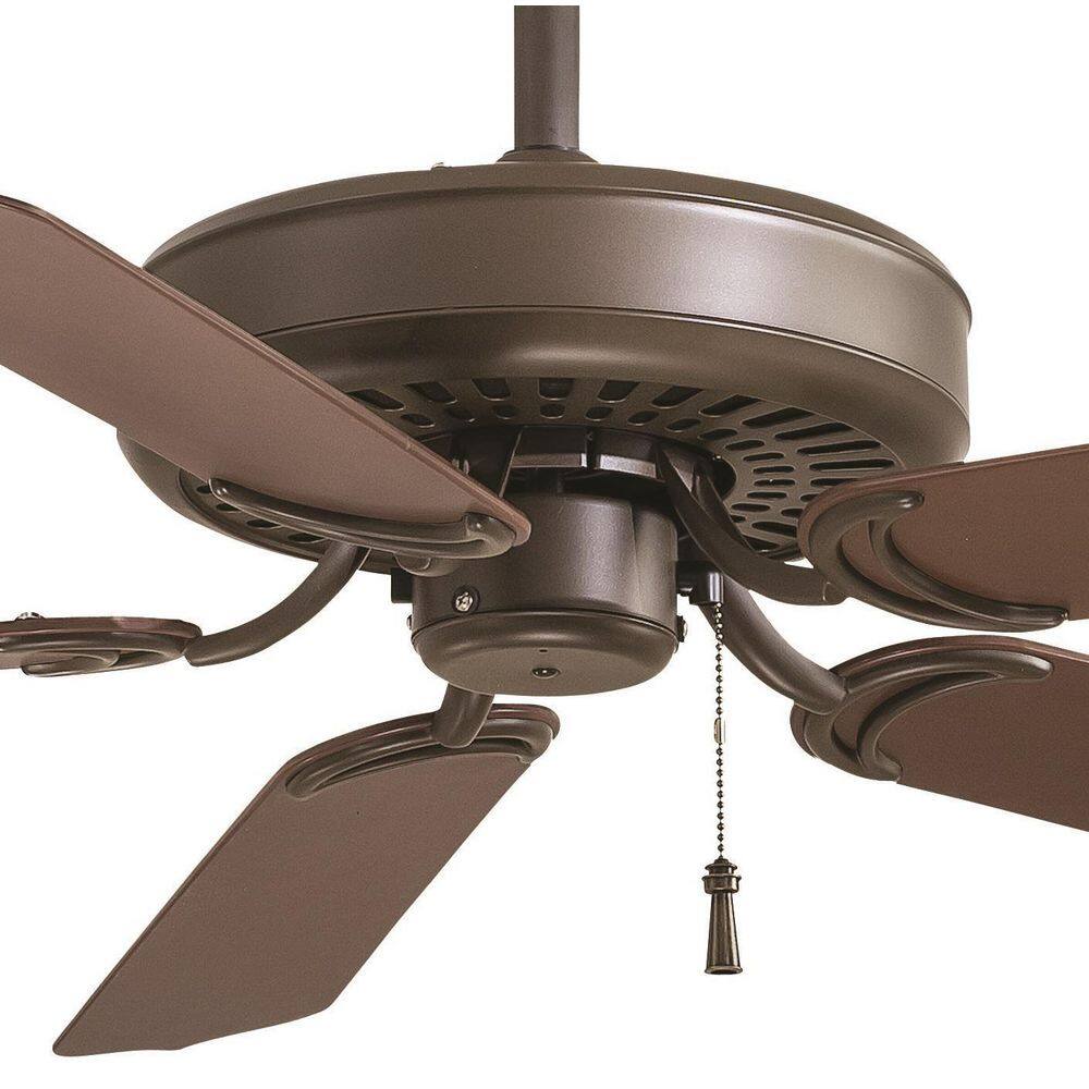 52'' Oil Rubbed Bronze Ceiling Fan with Dark Oak Blades