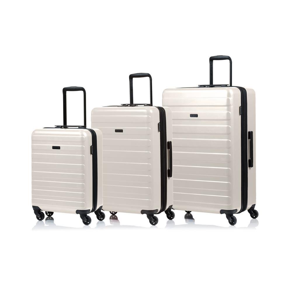 CHAMPS Fire 28 in.,24 in., 20 in. Taupe Hardside Luggage Set with ...