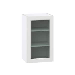 Alton Painted 18 in. W x 30 in. H x 14 in. D in White Assembled Wall Kitchen CabinC33:C65et with Glass Door