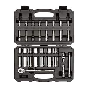 TEKTON 3/8 in. Drive 6-Point Socket and Ratchet Set, 43-Piece (6 