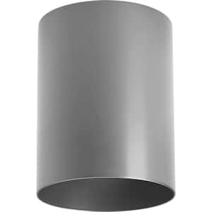 Cylinder Collection 5" Metallic Gray Modern Outdoor Ceiling Light