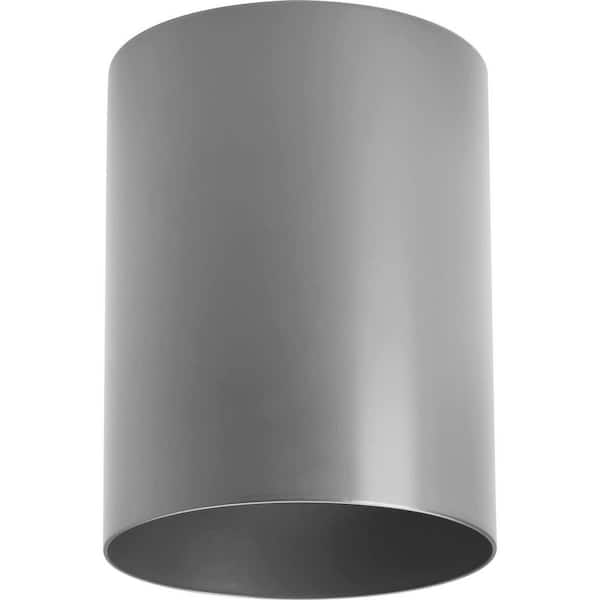 Progress Lighting Cylinder Collection 5" Metallic Gray Modern Outdoor Ceiling Light