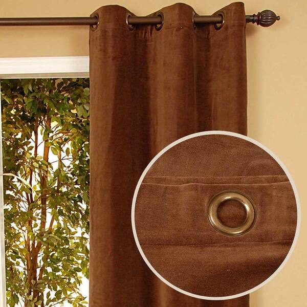 Home Decorators Collection Sheer Kavita Chocolate Grommet Curtain