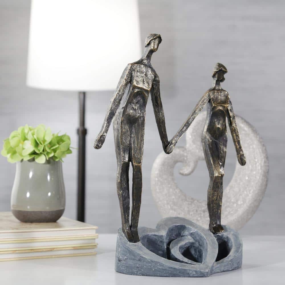 Bronze/Gray Ceramic Vase 10 x 10 x 12.25, Sagebrook Home Decorative 