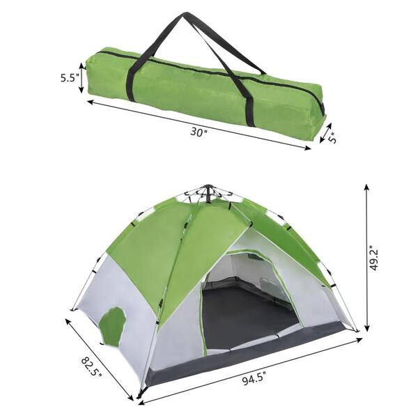 Winado 4-Person Waterproof Oxford Cloth Camping Tent 701320328583