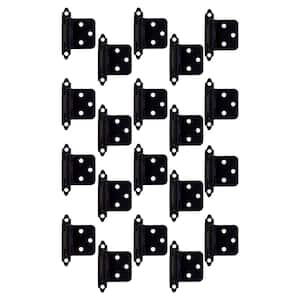 Full Overlay Hinges for Kitchen Cabinets 20-Pack Matte Black