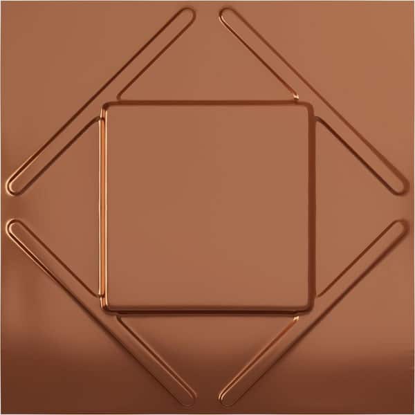 Ekena Millwork 19 5/8 in. x 19 5/8 in. Aubrey EnduraWall Decorative 3D Wall Panel, Copper (12-Pack for 32.04 Sq. Ft.)