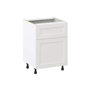 Littleton 24 in. W x 24 in. D x 34.5 in. H Painted Gray Shaker Assembled Base Kitchen Cabinet with a 10 in. Drawer