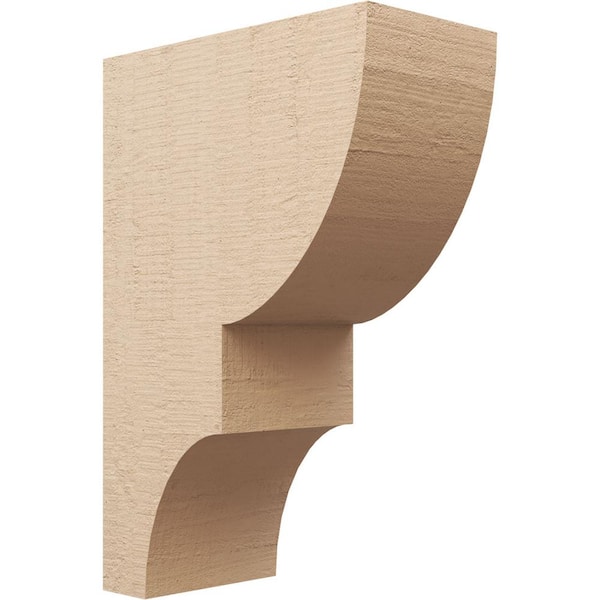 Ekena Millwork Classic Series 2 11 in. x 22 in. x 33 in. Ridgewood Rough Cedar Woodgrain Timberthane Polyurethane Corbel in Primed Tan