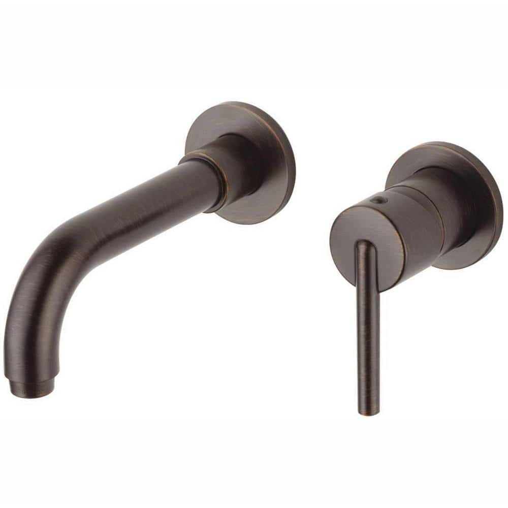 Sleek Venetian Bronze Wall Mounted Modern Bathroom Faucet