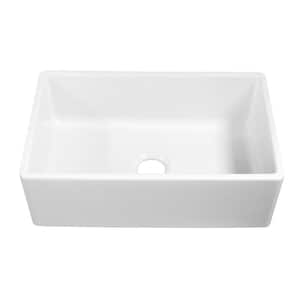 Sinkology Josephine Apron Front Farmhouse 34 In 3 Hole Single Bowl Kitchen Sink In Crisp White Sk450 34fc The Home Depot
