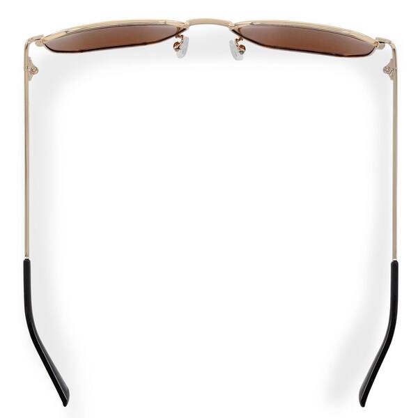 Shadedeye Polarized Hexagon Aviator Gold Sunglasses 85844-09  display picture 1