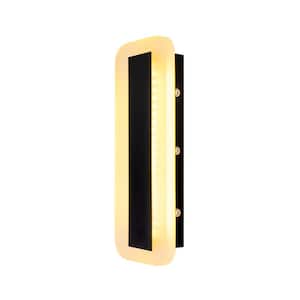Ronan 11.8 in. Black Modern LED Integrated IP65 Waterproof Indoor/Outdoor Hardwired Bar Wall Light Sconce