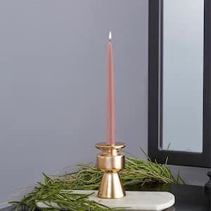 9 in. Dipped Taper Dusty Rose Unscented Dinner Candle (Box of 12)