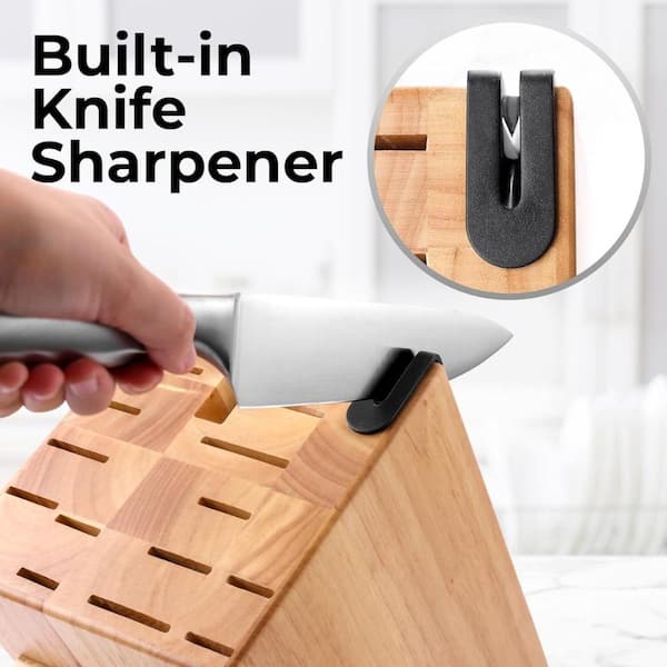 Zulay Kitchen 18-Piece Stainless Steel Kitchen Knife Set with