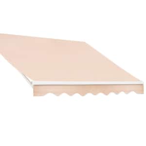 10 ft. x 8 ft. Manual Patio Deck Retractable Awning Sun Shade Shelter Canopy in Tan/Beige
