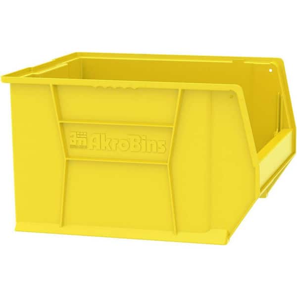 30283 Series, 18 3/8 in. W x 20 in. D x 12 in. H, Yellow Super-Size Plastic Stackable Storage Bin Organizer, 1-Pack