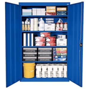 Elite Series Steel Freestanding Garage Cabinet in Blue (46 in. W x 72 in. H x 24 in. D)