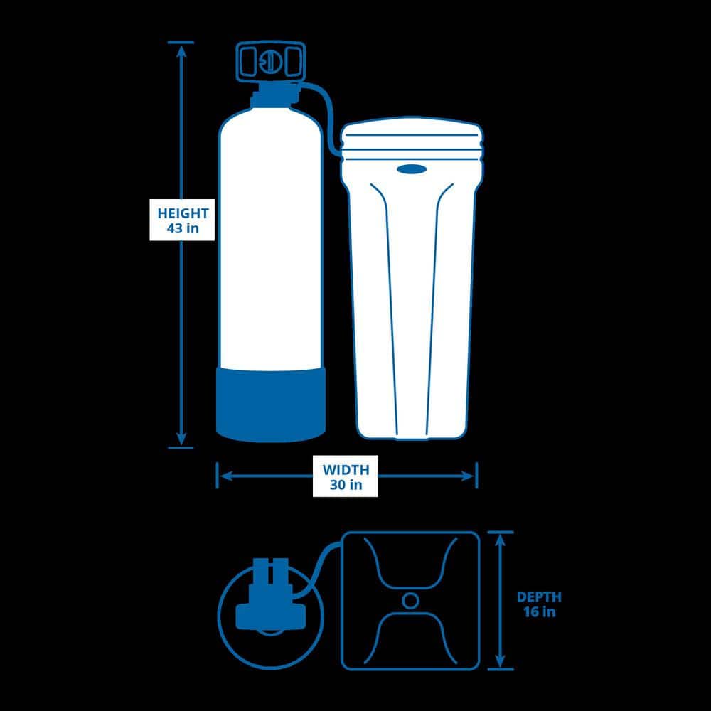 Aquasana SimplySoft 60,000 Grain Blue and Black Water Softener System