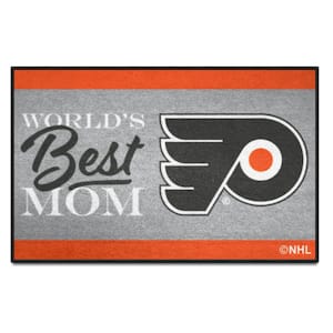 Philadelphia Flyers Black World's Best Mom 19 in. x 30 in. Starter Mat Accent Rug