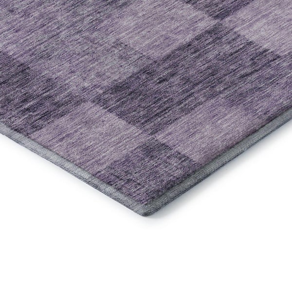 Mayfield Premium Machine Washable Abstract AMF1139 Purple 3 ft. x 5 ft. Area Rug
