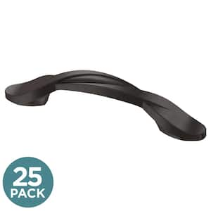 Simple Twist 3 in. (76 mm) Classic Deep Bronze Cabinet Drawer Spoon Foot Pulls (25-Pack)